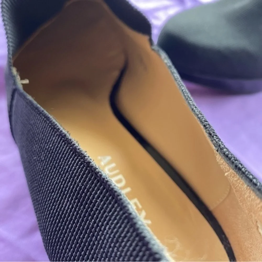 Audley London Black Wedges